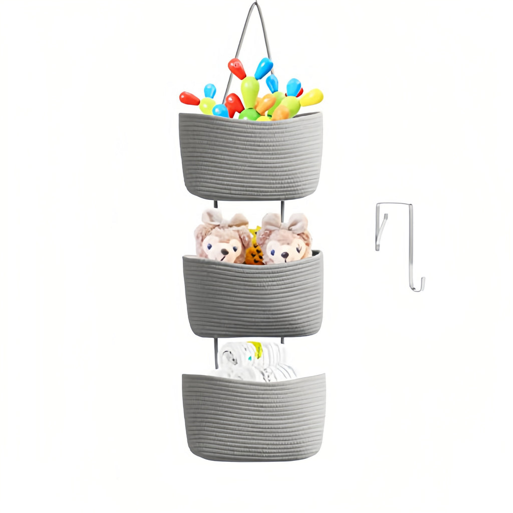 Wandkorb aus Baumwollseil – Mehrschicht-Organizer – Bild 12 | LuxeStyle