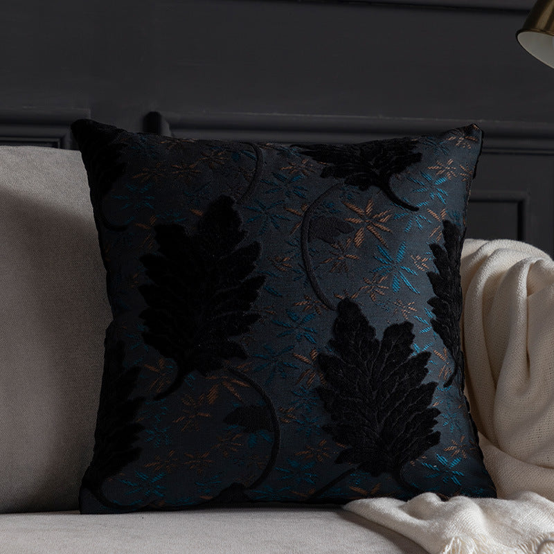 Jacquard Kissenbezug mit Blumenmuster