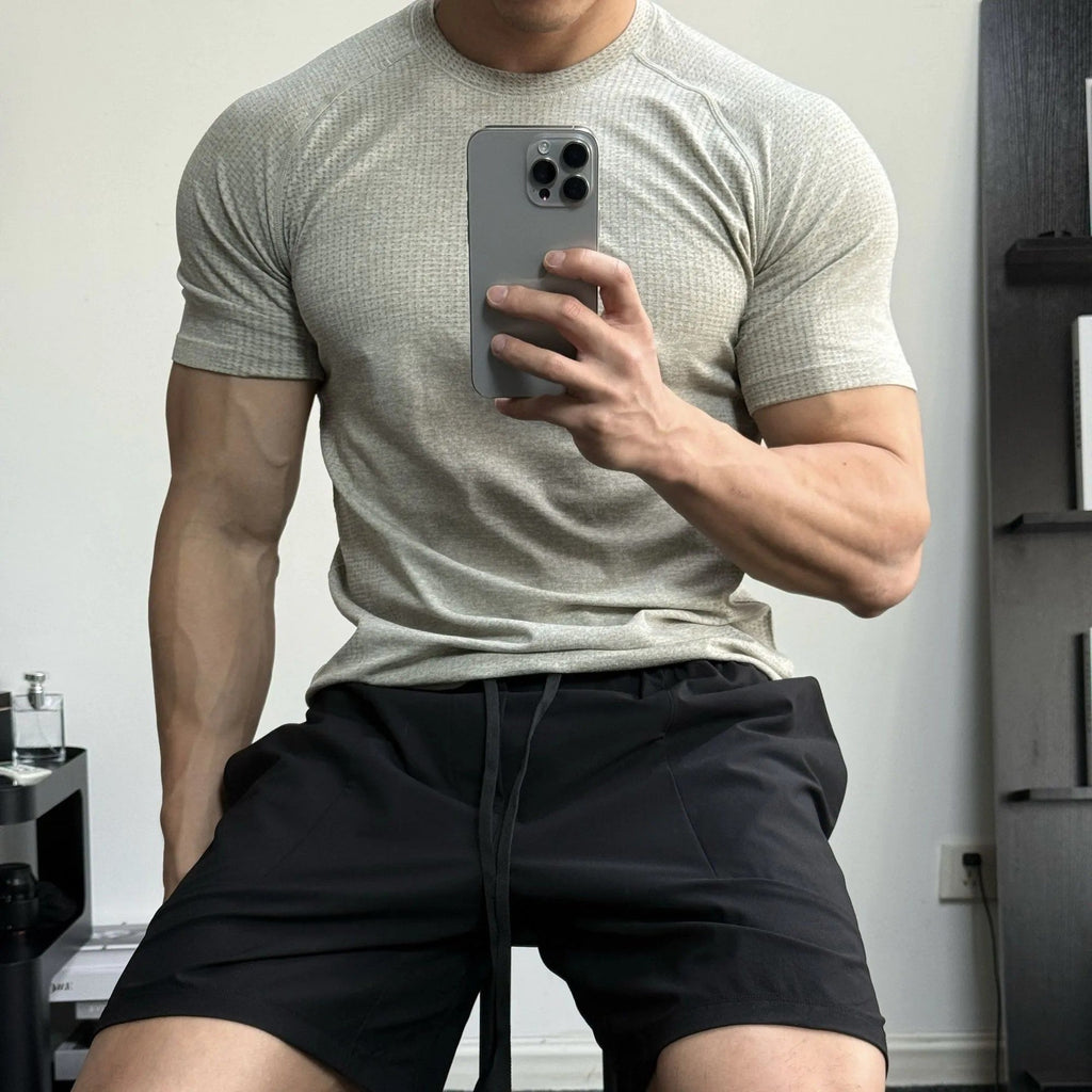 Schnelltrocknendes Kurzarm-Sportshirt für Herren