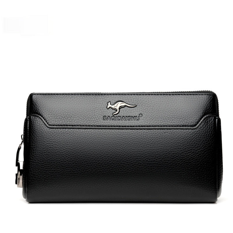 Männlicher Leder-Clutch mit Zahlencode-Schloss