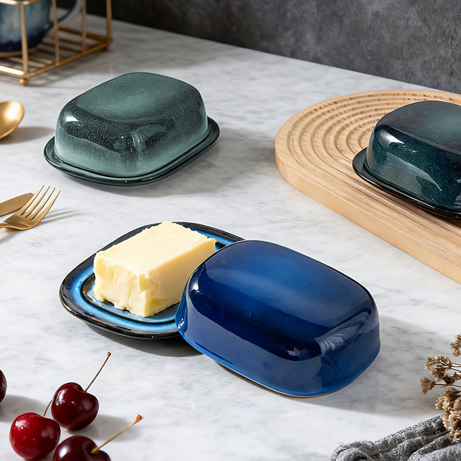 Keramik-Aufbewahrungsbox mit Deckel für Butter und Käse – Bild 4 | LuxeStyle