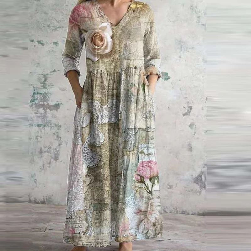 Sommerkleid mit langen Ärmeln
