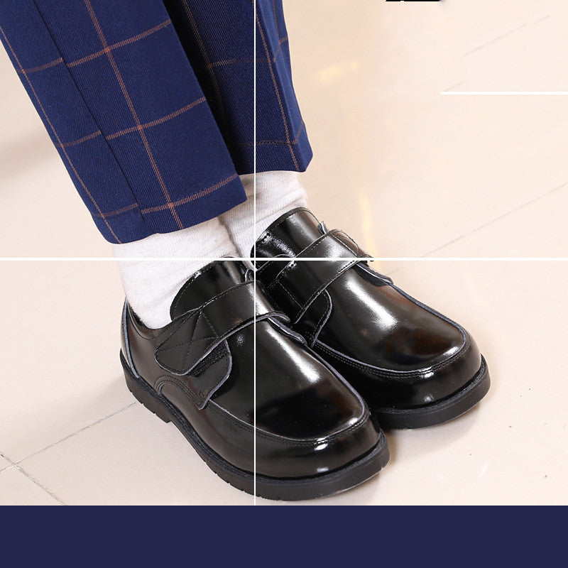 Weisse Kinder-Lederschuhe mit Klettverschluss – Bild 1 | LuxeStyle