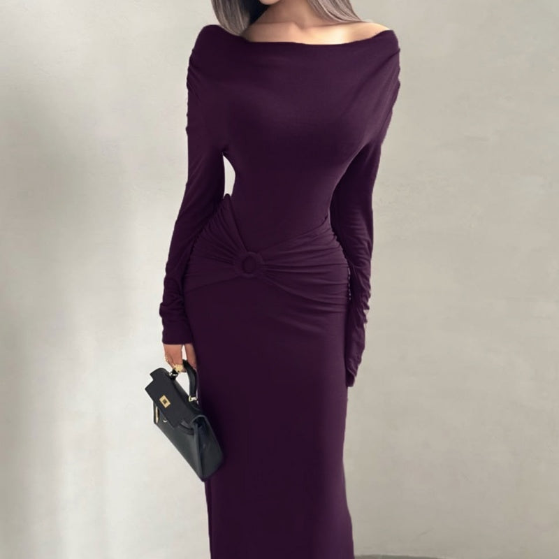 Lila Bodycon-Kleid mit hohem Taillenschnitt – Bild 7 | LuxeStyle