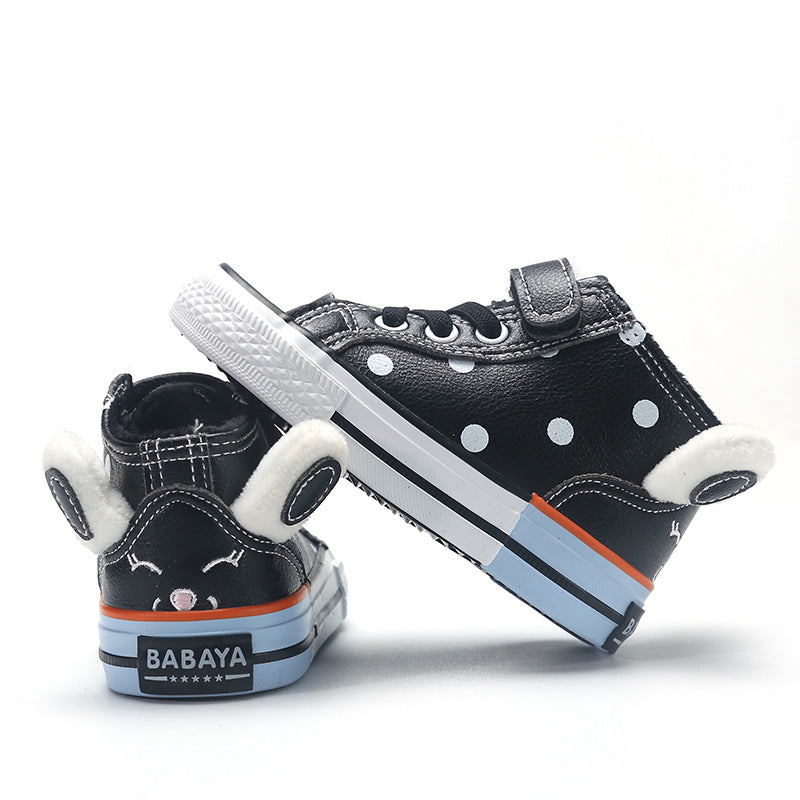 Samt-Leder-High-Top für Mädchen | LuxeStyle