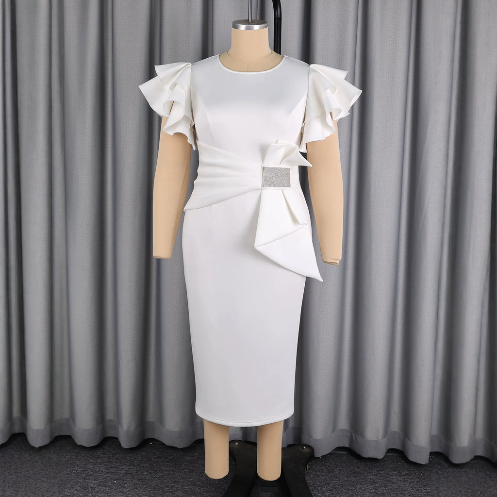 Elegantes, figurbetontes Etuikleid mit hoher Taille – Bild 1 | LuxeStyle