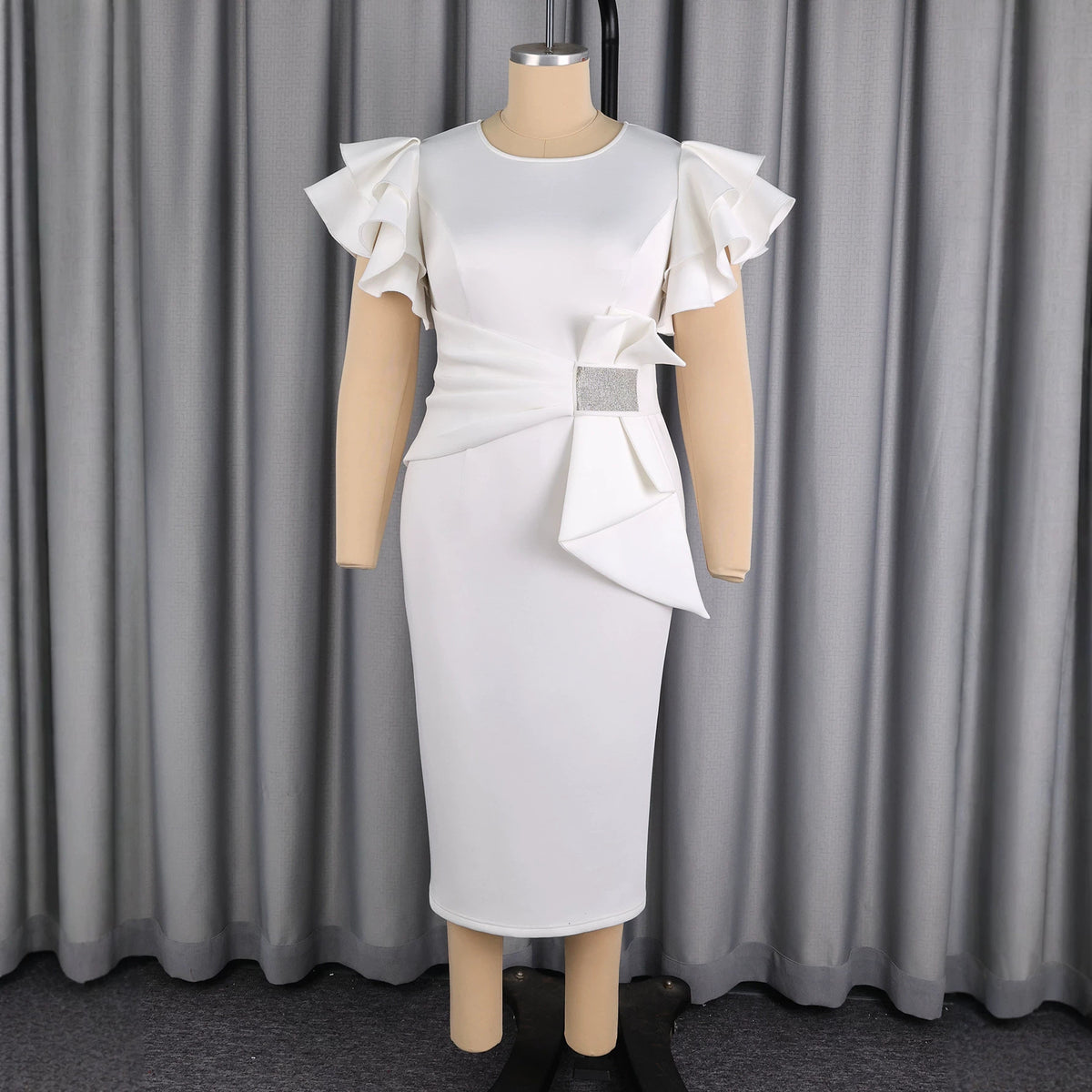 Elegantes, figurbetontes Etuikleid mit hoher Taille – Bild 1 | LuxeStyle