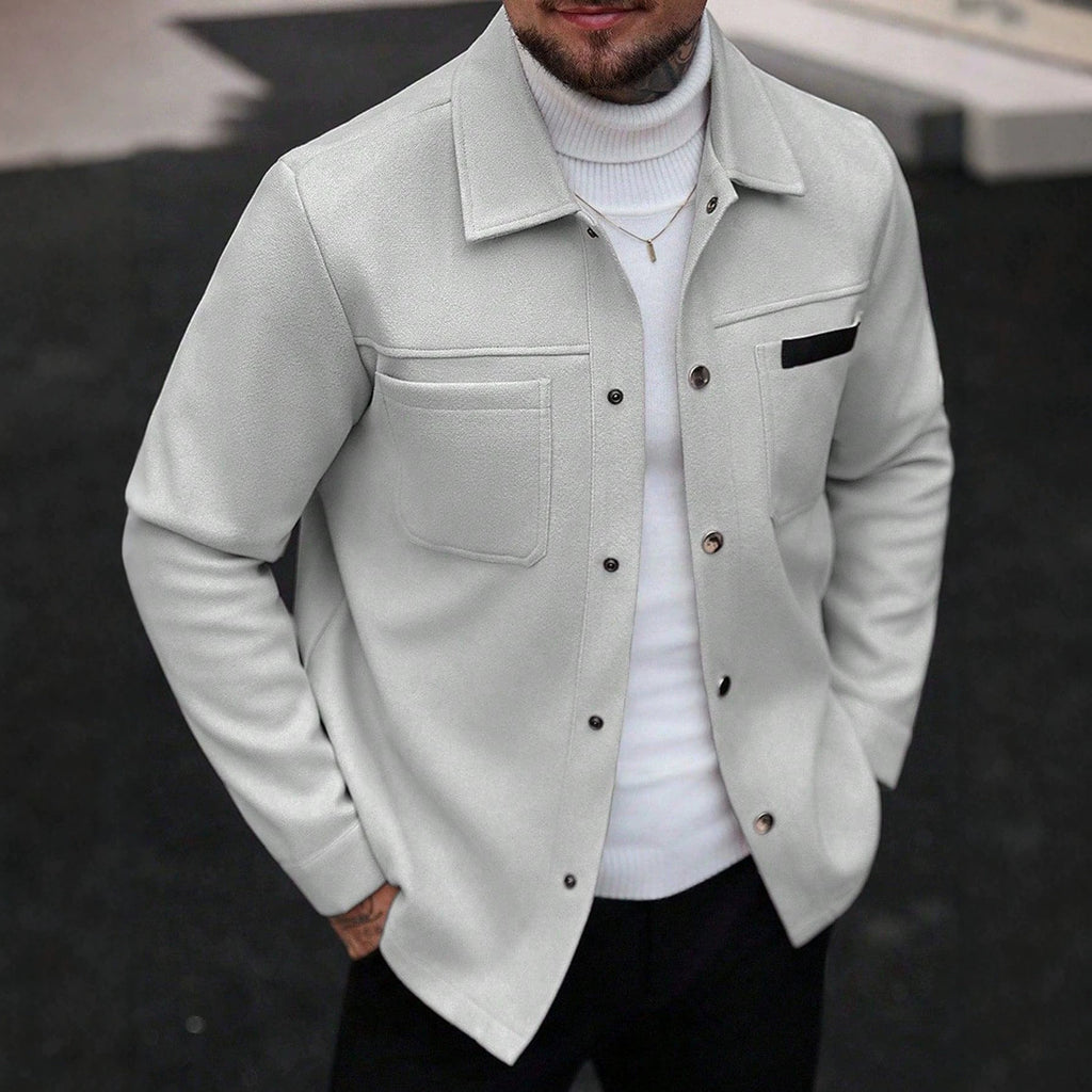 Wolljacke für Herren mit Taschen
