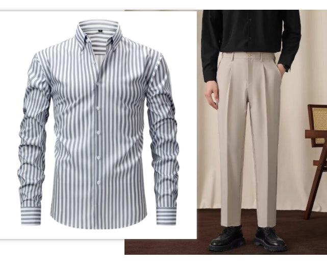 Anti-Falten Business Casual Stripes Shirt – Bild 8 | LuxeStyle