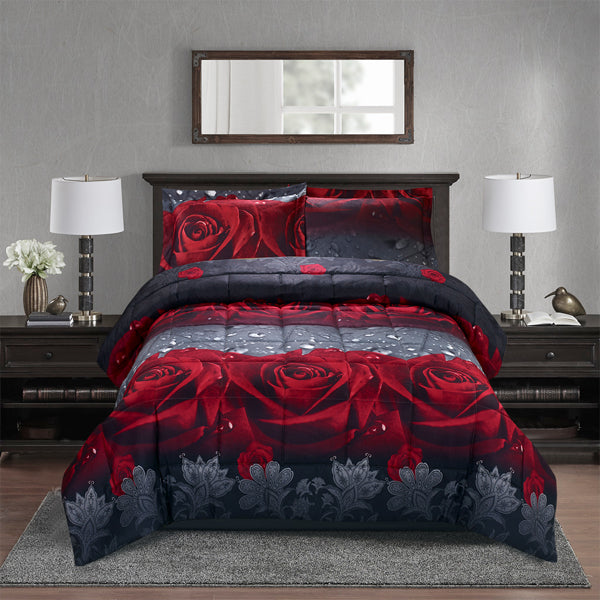 3D Comforter Set «Rose Love»