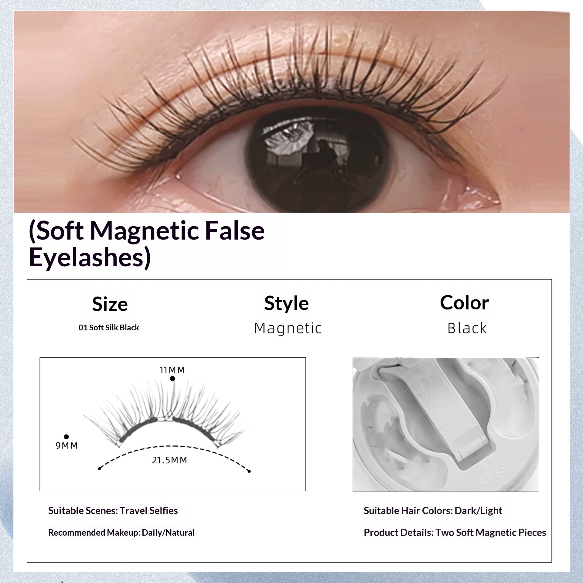 Weiche Magnet-Wimpern