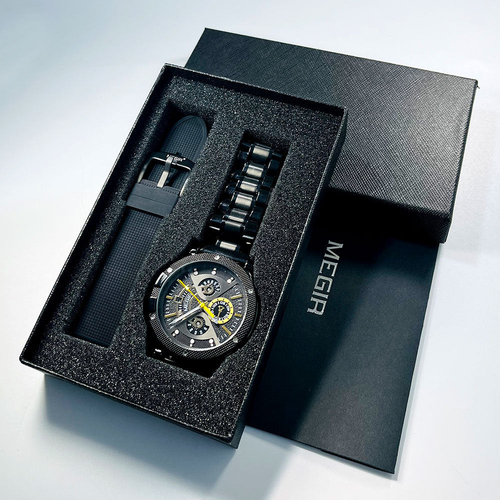 Stahlarmband-Multifunktion-Uhr – Bild 4 | LuxeStyle