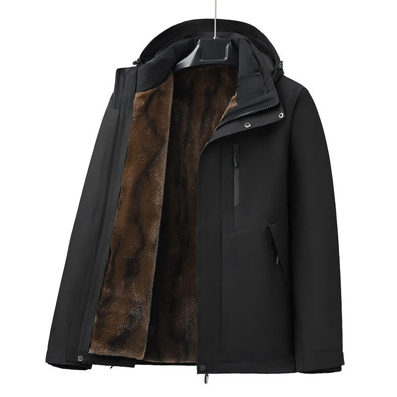 Wasserdichte Herren-Fleecejacke mit abnehmbarer Innenfutter