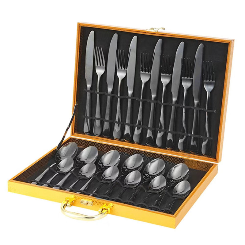 24-teiliges Edelstahl-Gedeck mit Western-Messer