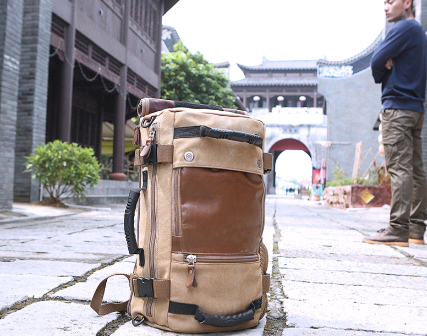 Grosser Canvas-Rucksack für Männer – Bild 9 | LuxeStyle