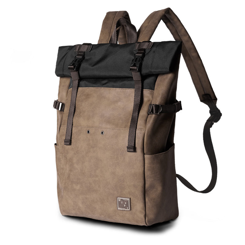 Reiserucksack vertikal quadratisch, braun-grau – Bild 4 | LuxeStyle