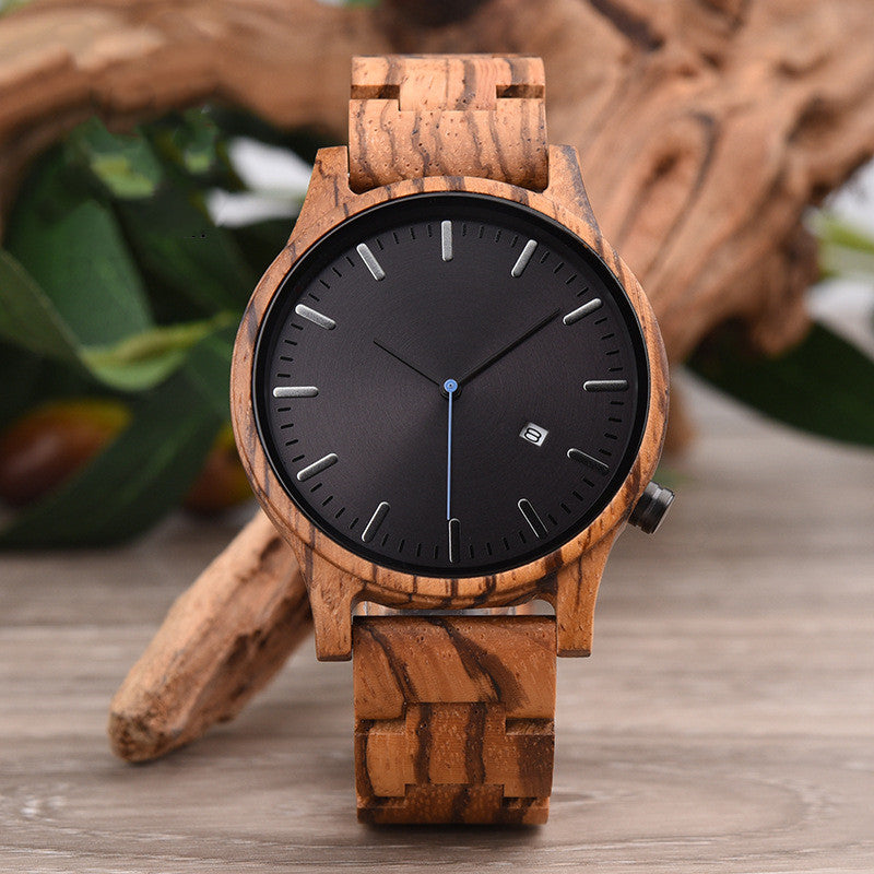 Ebenholz-Holzuhr mit Kalenderfunktion – Bild 5 | LuxeStyle