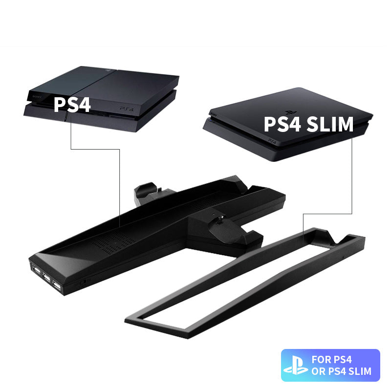 PS4 Slim Ladestation mit Kühler und Hub