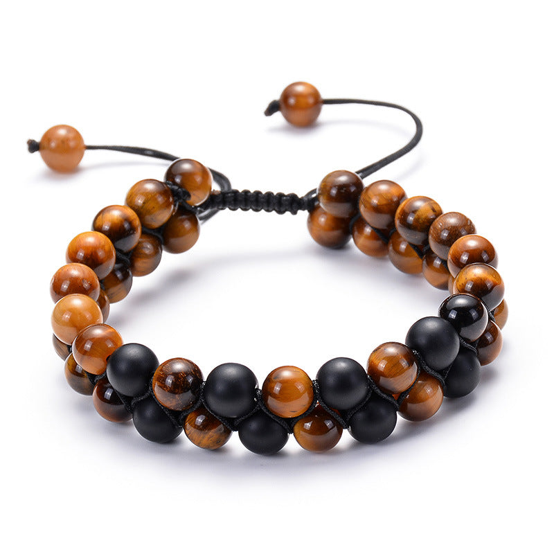 Tiger Eye Partnerarmbänder aus mattem Achat