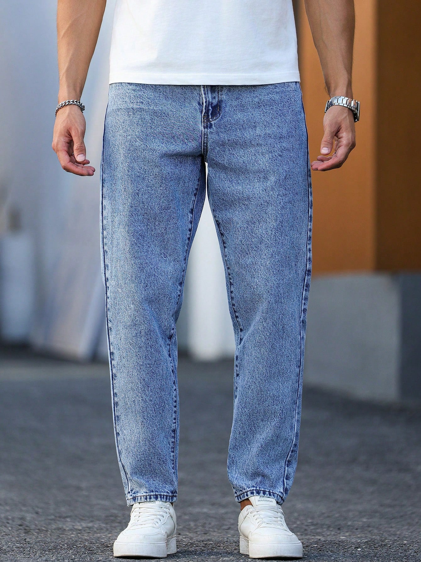 Hellblaue Skinny Jeans