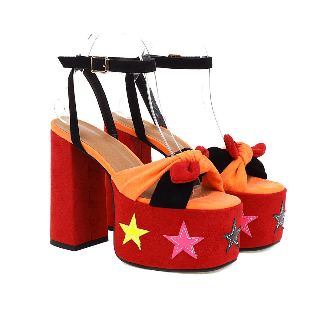 Chunky Plateau High Heel Sandalen – Bild 2 | LuxeStyle
