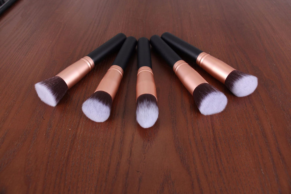 14-teiliges Make-up Pinselset mit Holzgriff