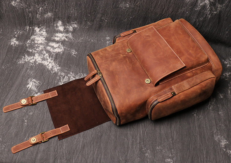 Herren Rucksack Crazy Horse Leder – Bild 3 | LuxeStyle