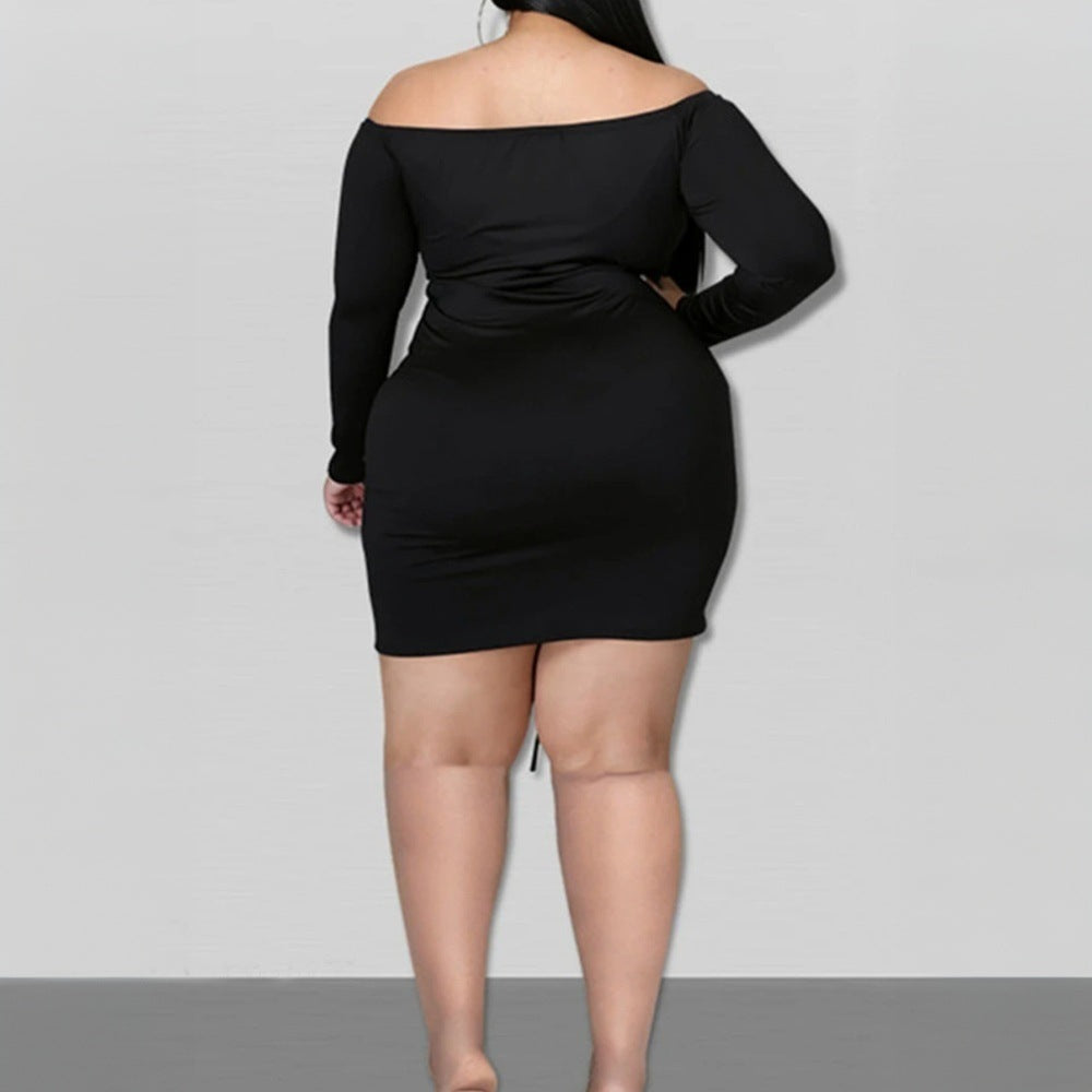 Damen Off-Shoulder Langarm-Minikleid | LuxeStyle