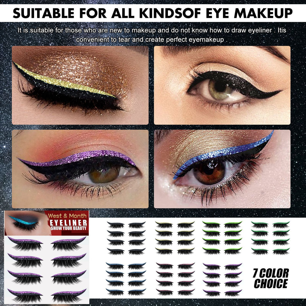 Wiederverwendbare Eyelash- und Eyeliner-Sticker