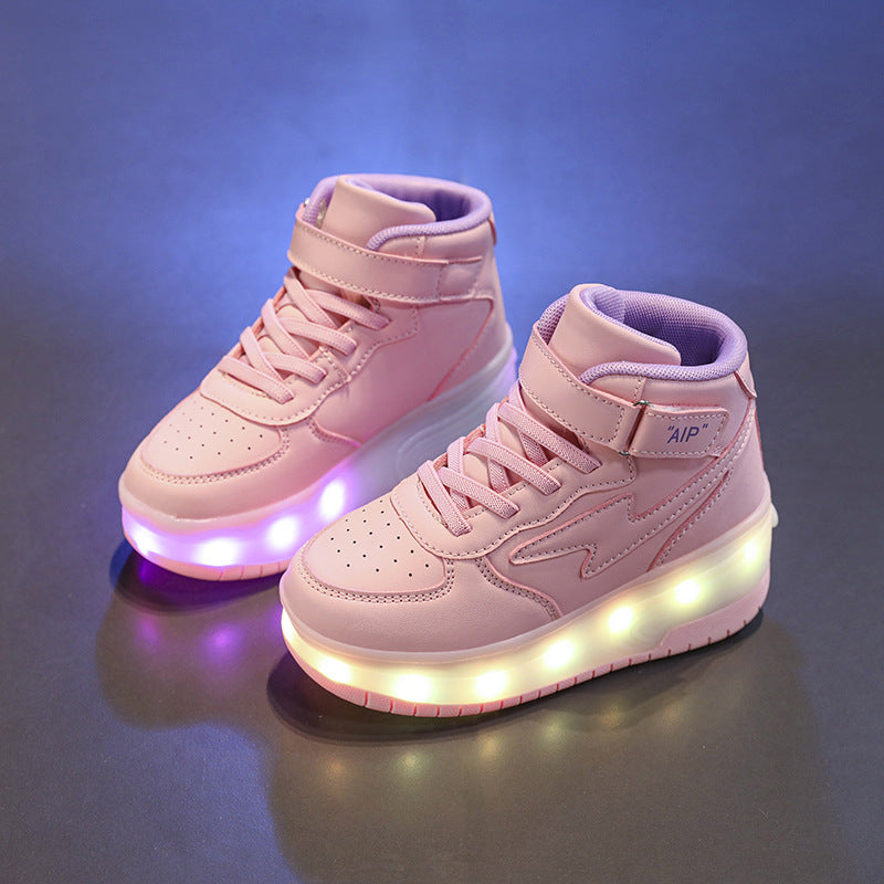 Jugendliche Lederrollschuhe mit Doppellaufrollen