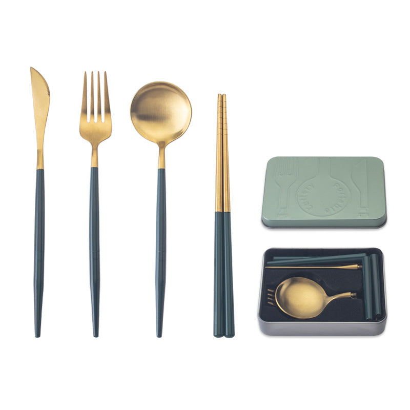 Tragbares Besteck-Set aus Edelstahl – Bild 13 | LuxeStyle