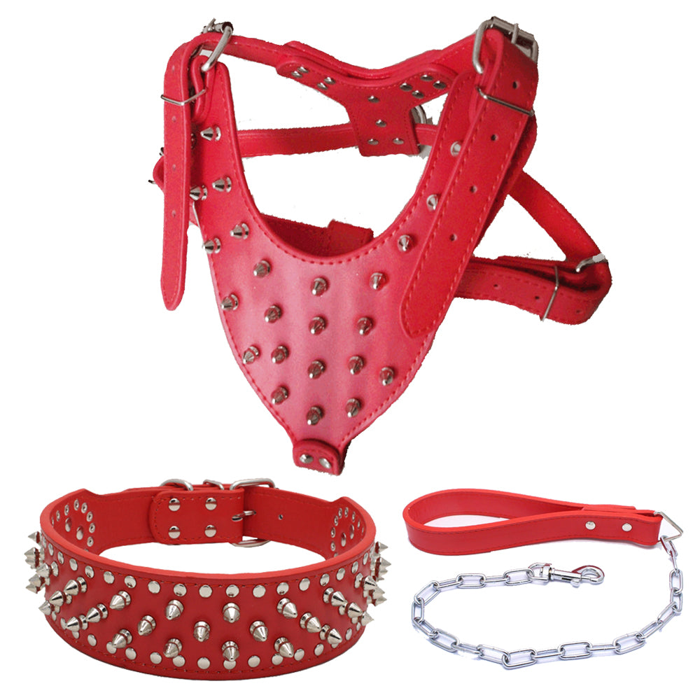 Dreiteiliges Hundegeschirr aus Kunstleder – Bild 3 | LuxeStyle