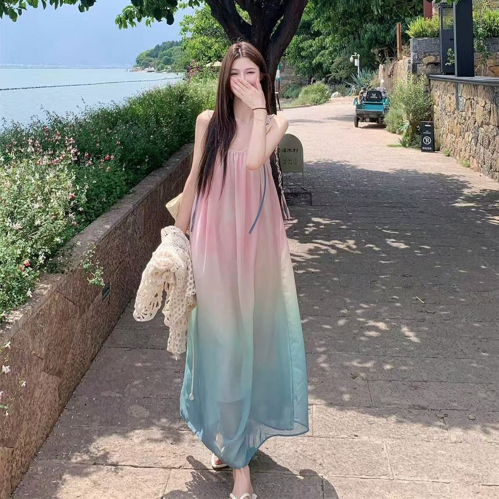 Ombre A-Linien Strandkleid | LuxeStyle