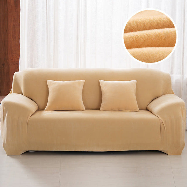 Elastischer Anti-Rutsch Sofaüberzug aus Plüsch – Bild 4 | LuxeStyle
