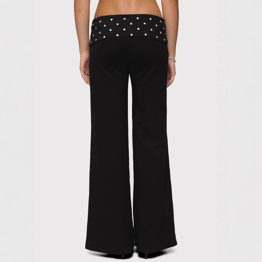 Leggings mit Polka-Dots und Patchwork-Design
