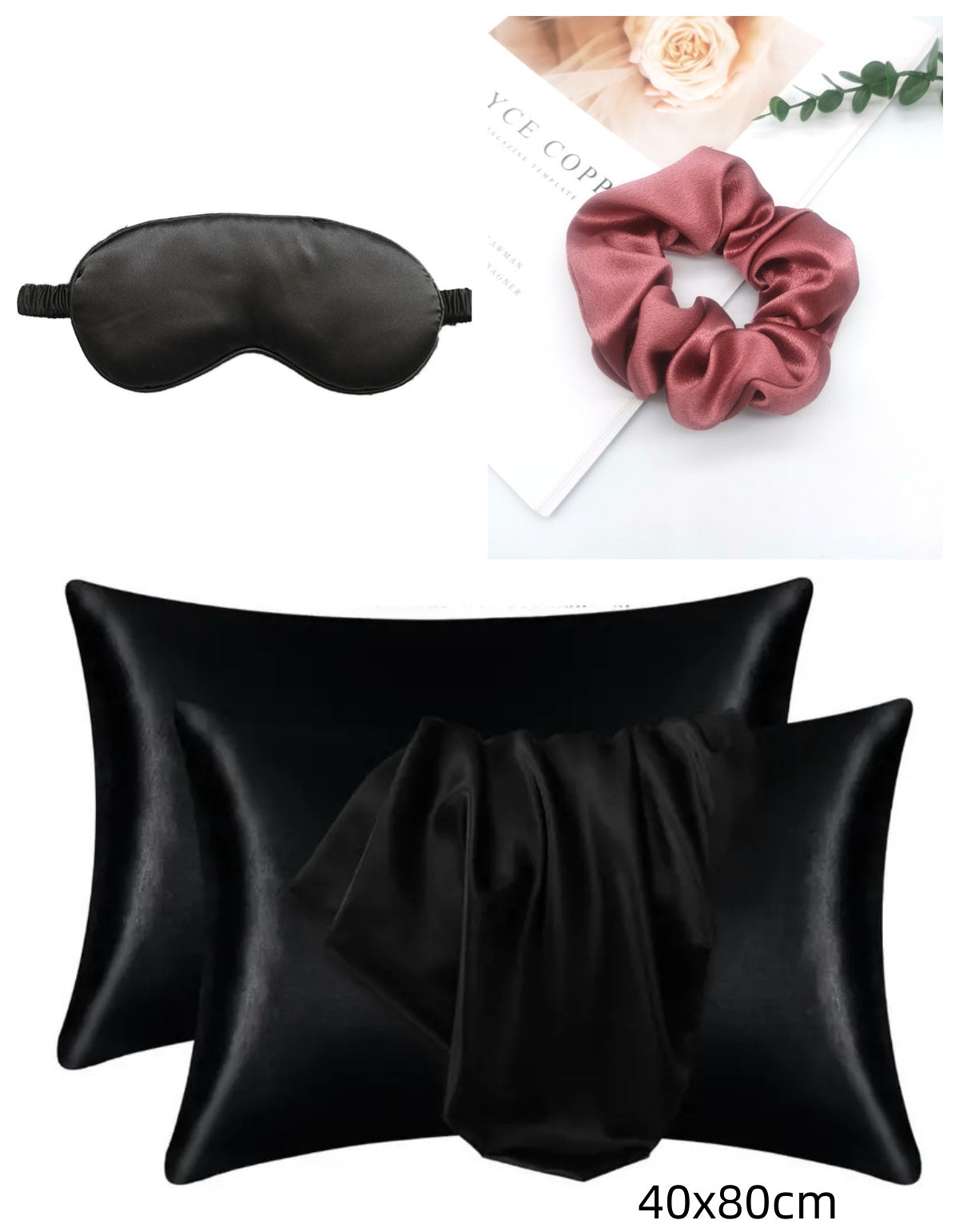 Seidene Schlafmaske doppelseitig – Bild 2 | LuxeStyle