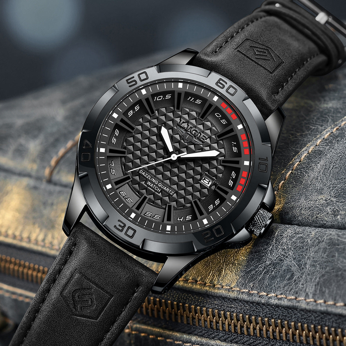 Herrenuhr mit grosser Zifferblatt