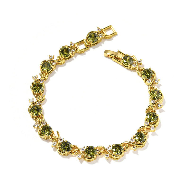Damen Armband mit Zirkonia, rund – Bild 4 | LuxeStyle