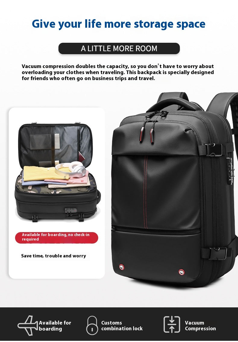 Rucksack Männer 56-75l mit Anti-Diebstahl und Nass-Trockenscheidung – Bild 9 | LuxeStyle