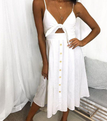Sommerkleid ohne Ärmel und Rückenteil – für Party & Abend