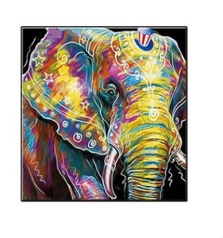 Diamond Painting: Bunter Elefant (30x30 cm) – Bild 3 | LuxeStyle