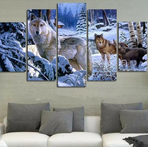 XXXL Diamond Painting «Wölfe» – Bild 3 | LuxeStyle