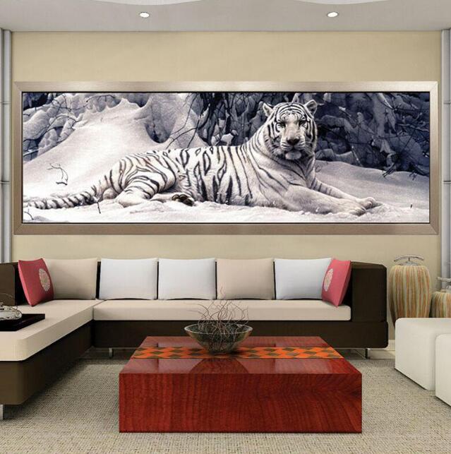 XXL Diamond Painting – Weisser Tiger – Bild 1 | LuxeStyle