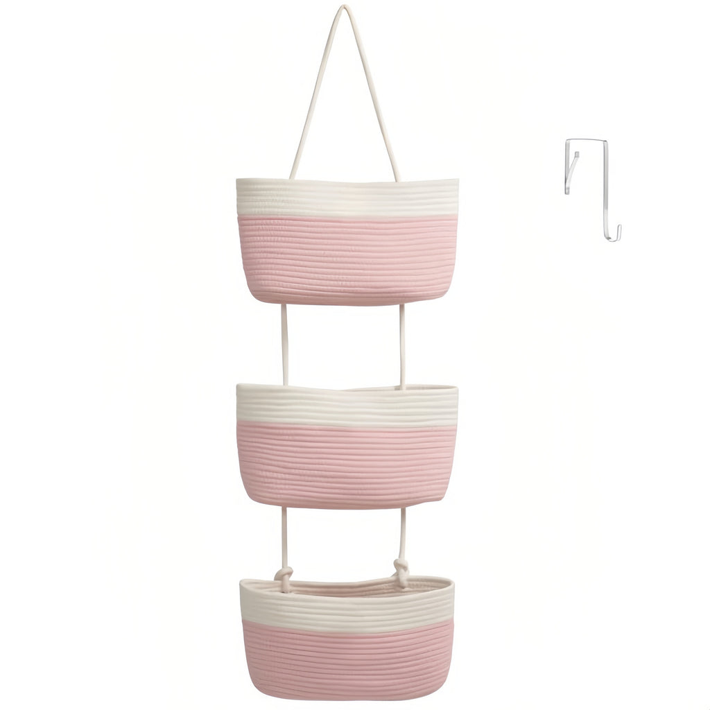 Wandkorb aus Baumwollseil – Mehrschicht-Organizer – Bild 13 | LuxeStyle