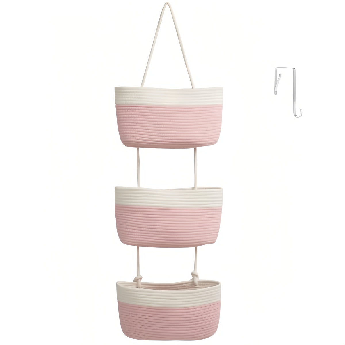 Wandkorb aus Baumwollseil – Mehrschicht-Organizer – Bild 13 | LuxeStyle