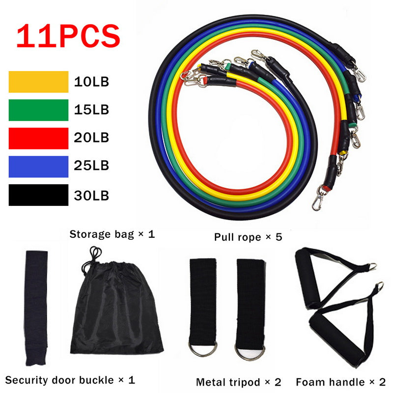 Fitness Widerstandsband-Set mit Griffen