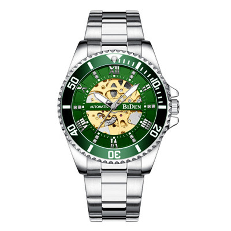 Mechanische, wasserdichte Herrenuhr mit Leuchtzeigern – Bild 5 | LuxeStyle