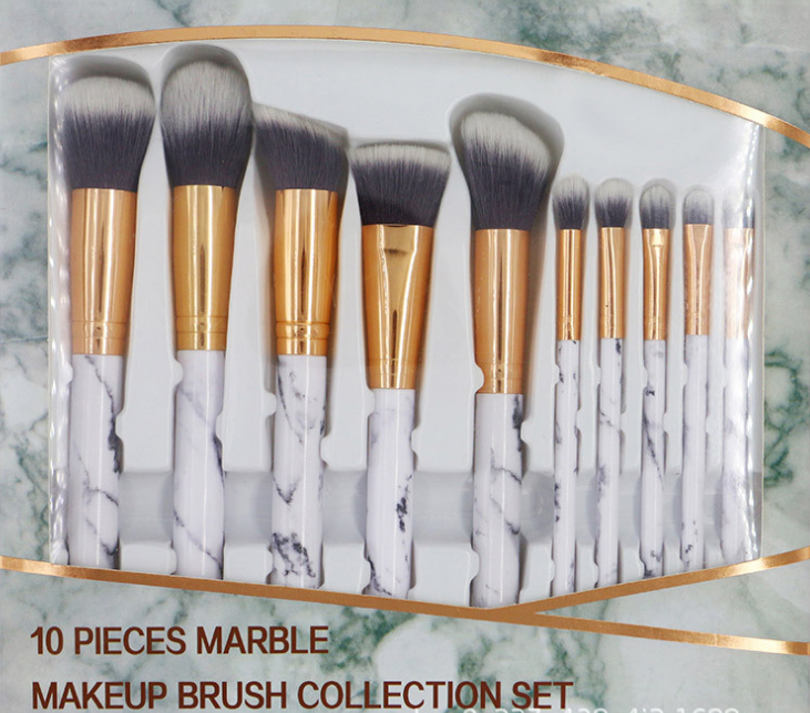 Marmorgriff Pinselset (10 Stück) – Bild 7 | LuxeStyle