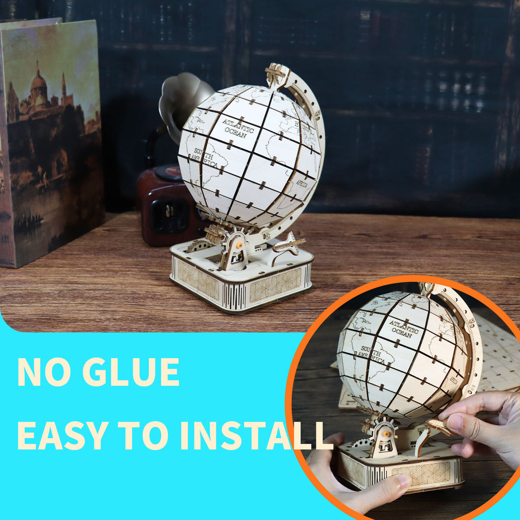 3D Holzpuzzle Globus Bausatz