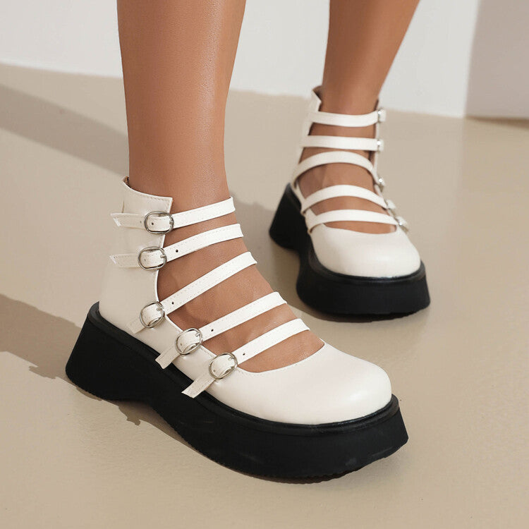 High-Top Schuhe mit Riemenschnalle